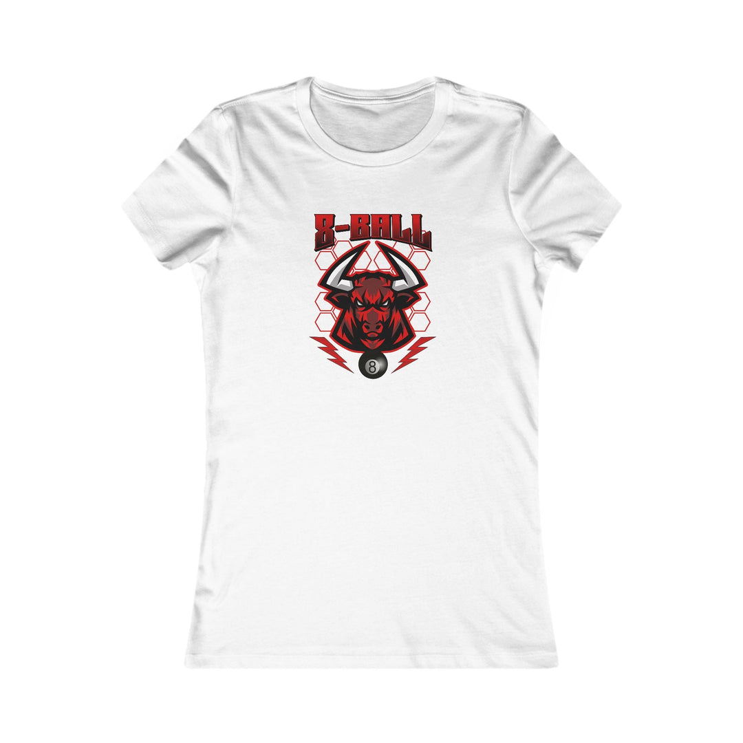 8 Ball Bull - Women's Fitted Tee - BFLY BILLIARDS