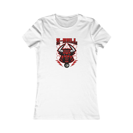 8 Ball Bull - Women's Fitted Tee - BFLY BILLIARDS