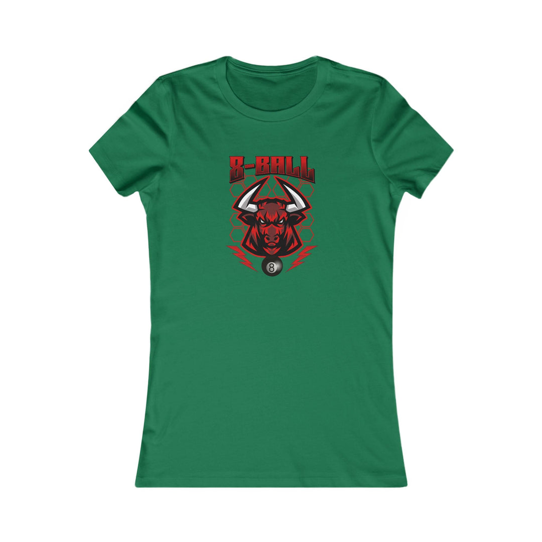 8 Ball Bull - Women's Fitted Tee - BFLY BILLIARDS