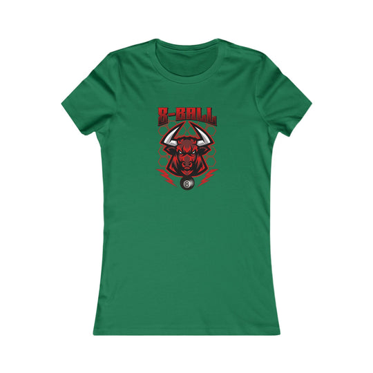 8 Ball Bull - Women's Fitted Tee - BFLY BILLIARDS