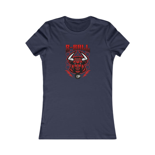 8 Ball Bull - Women's Fitted Tee - BFLY BILLIARDS