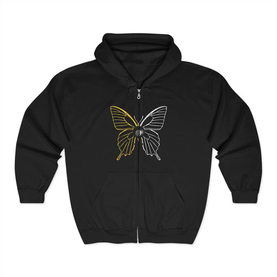 8 Ball Butterfly Grid - Full Zip Hoodie - BFLY BILLIARDS