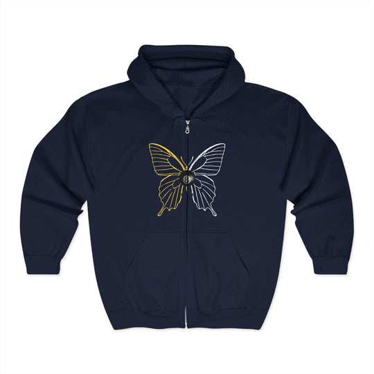 8 Ball Butterfly Grid - Full Zip Hoodie - BFLY BILLIARDS