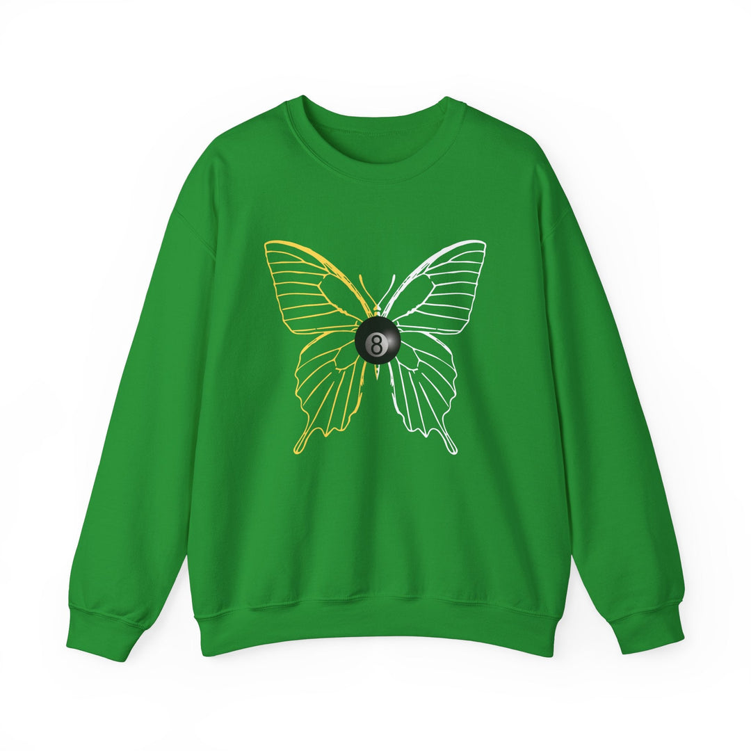 8 Ball Butterfly Grid - Unisex Crewneck Sweatshirt - BFLY BILLIARDS