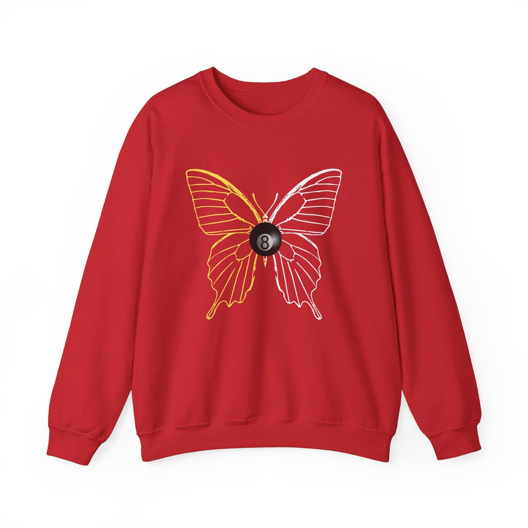 8 Ball Butterfly Grid - Unisex Crewneck Sweatshirt - BFLY BILLIARDS