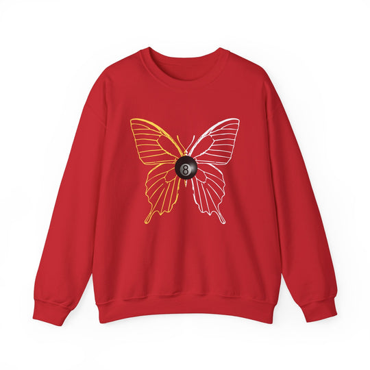 8 Ball Butterfly Grid - Unisex Crewneck Sweatshirt - BFLY BILLIARDS