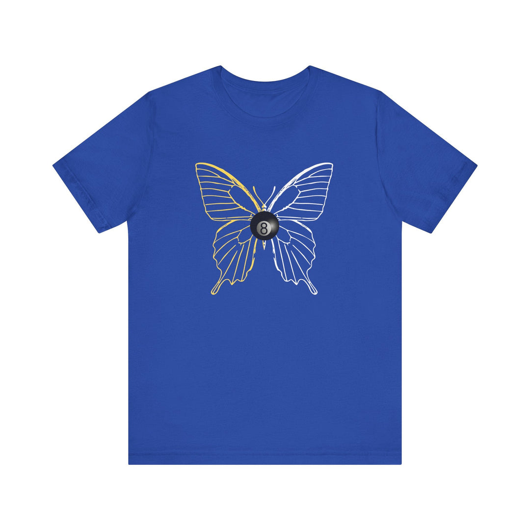 8 Ball Butterfly Grid - Unisex Softstyle Tee - BFLY BILLIARDS