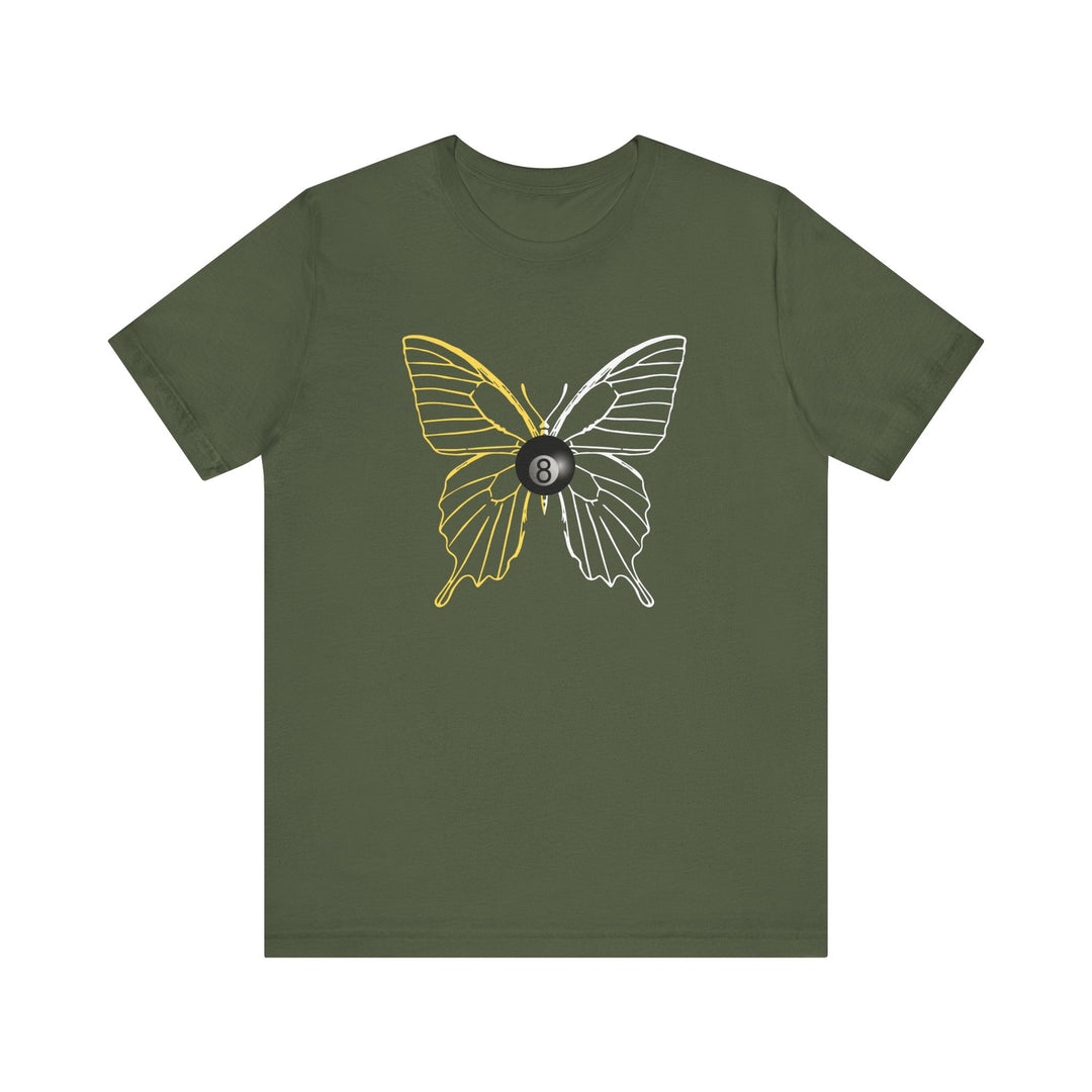 8 Ball Butterfly Grid - Unisex Softstyle Tee - BFLY BILLIARDS