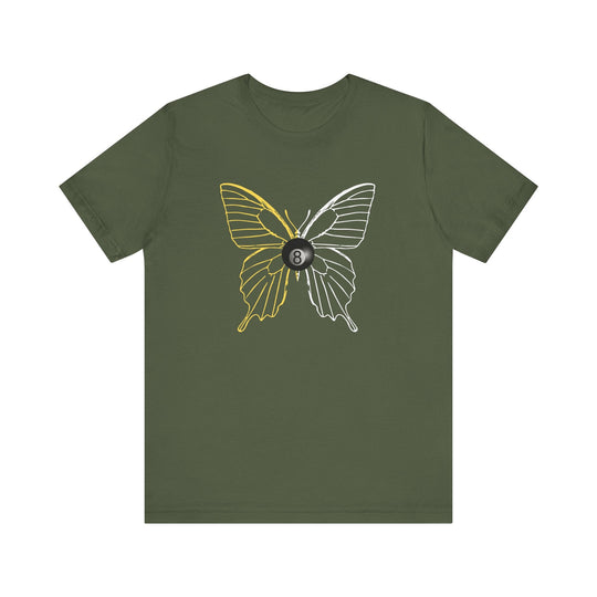 8 Ball Butterfly Grid - Unisex Softstyle Tee - BFLY BILLIARDS