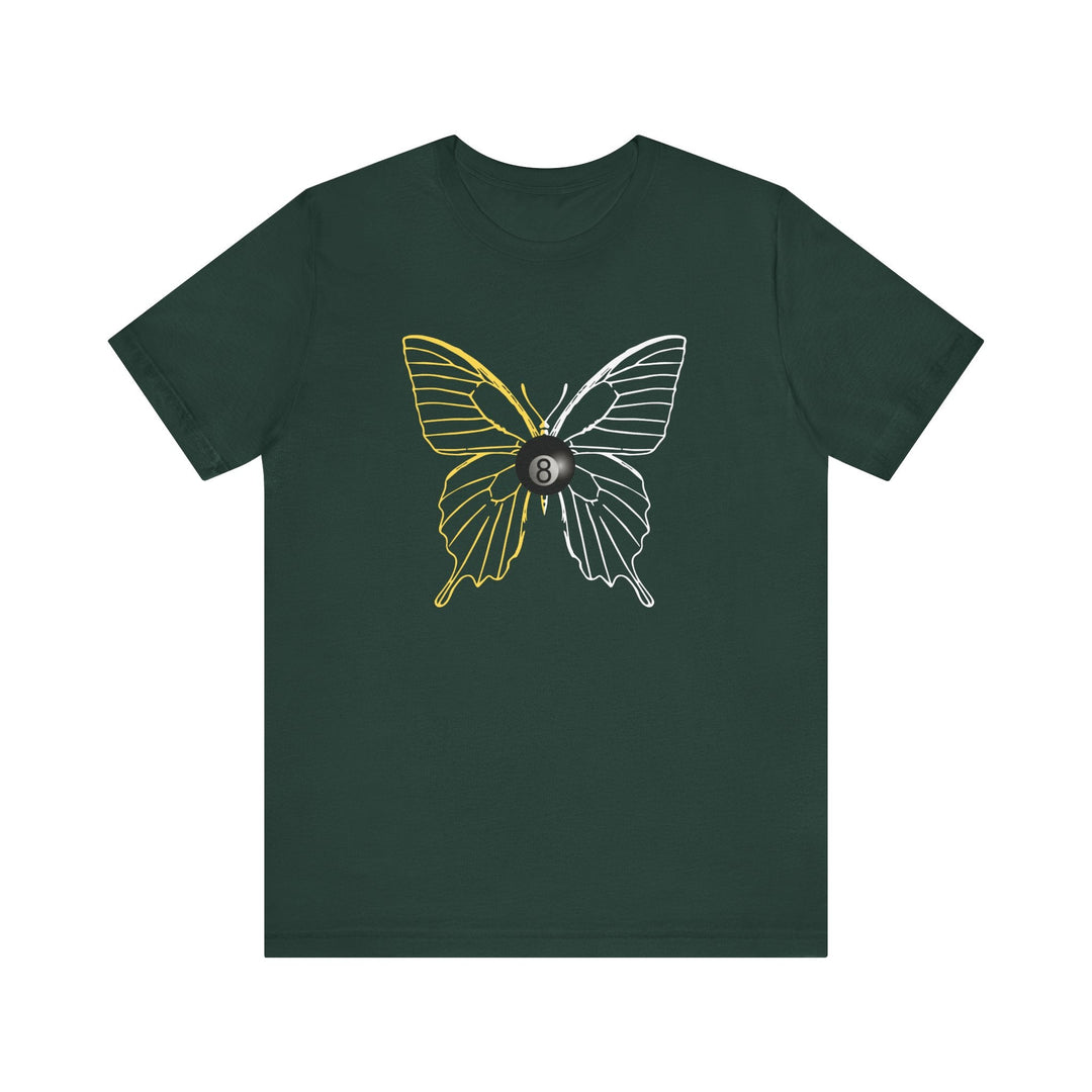 8 Ball Butterfly Grid - Unisex Softstyle Tee - BFLY BILLIARDS