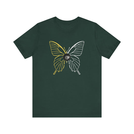 8 Ball Butterfly Grid - Unisex Softstyle Tee - BFLY BILLIARDS