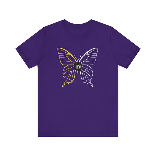 8 Ball Butterfly Grid - Unisex Softstyle Tee - BFLY BILLIARDS