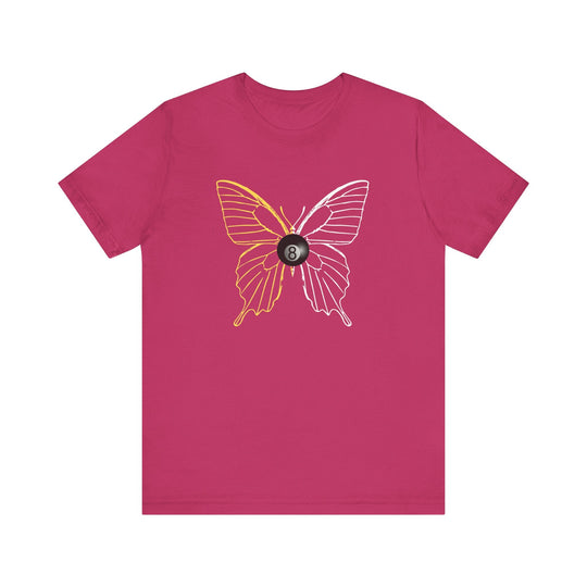 8 Ball Butterfly Grid - Unisex Softstyle Tee - BFLY BILLIARDS