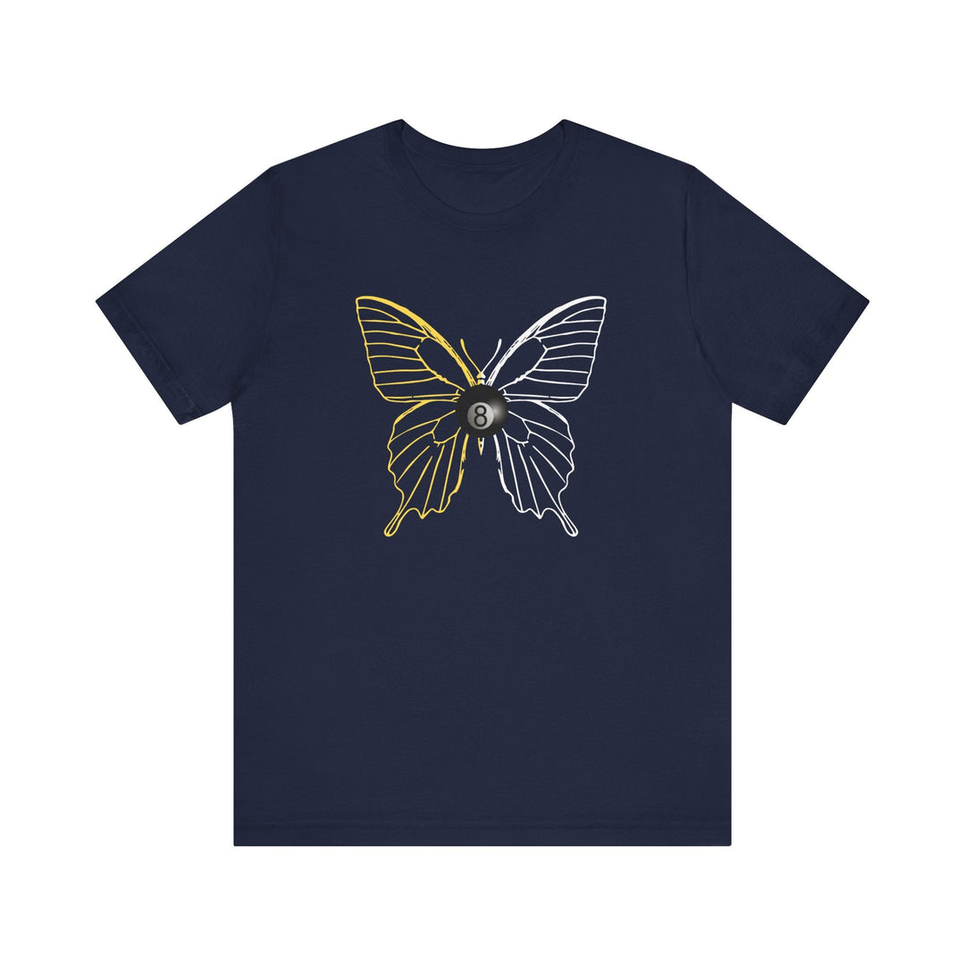 8 Ball Butterfly Grid - Unisex Softstyle Tee - BFLY BILLIARDS