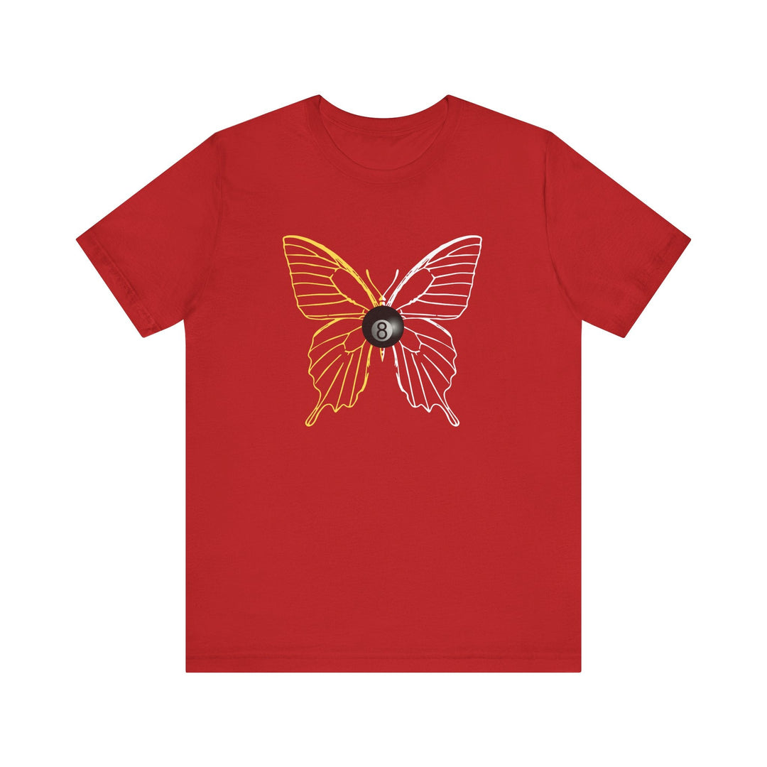 8 Ball Butterfly Grid - Unisex Softstyle Tee - BFLY BILLIARDS