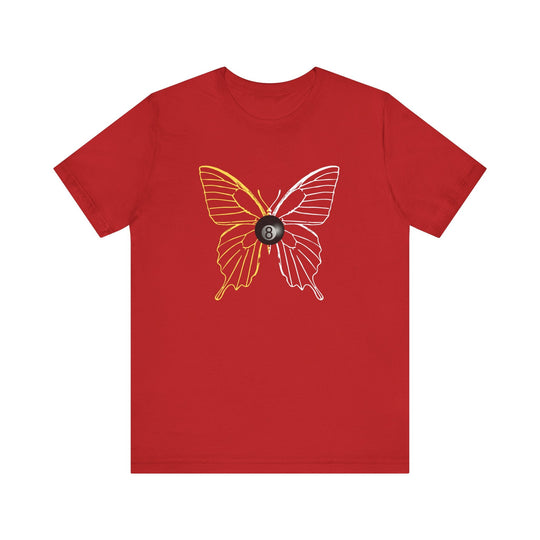 8 Ball Butterfly Grid - Unisex Softstyle Tee - BFLY BILLIARDS