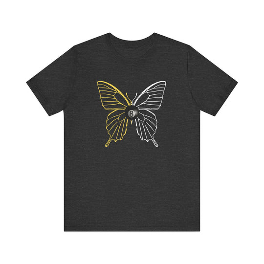 8 Ball Butterfly Grid - Unisex Softstyle Tee - BFLY BILLIARDS