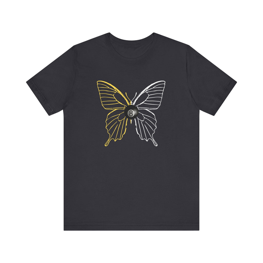 8 Ball Butterfly Grid - Unisex Softstyle Tee - BFLY BILLIARDS