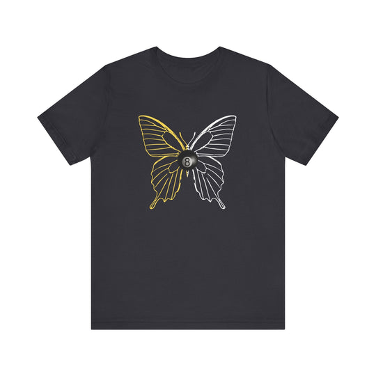 8 Ball Butterfly Grid - Unisex Softstyle Tee - BFLY BILLIARDS