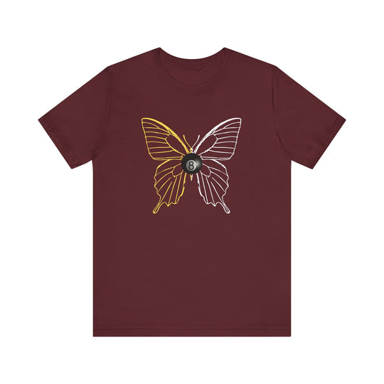 8 Ball Butterfly Grid - Unisex Softstyle Tee - BFLY BILLIARDS