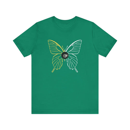 8 Ball Butterfly Grid - Unisex Softstyle Tee - BFLY BILLIARDS