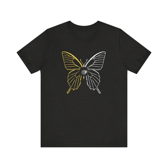 8 Ball Butterfly Grid - Unisex Softstyle Tee - BFLY BILLIARDS
