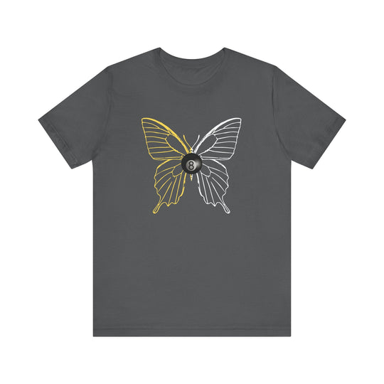 8 Ball Butterfly Grid - Unisex Softstyle Tee - BFLY BILLIARDS