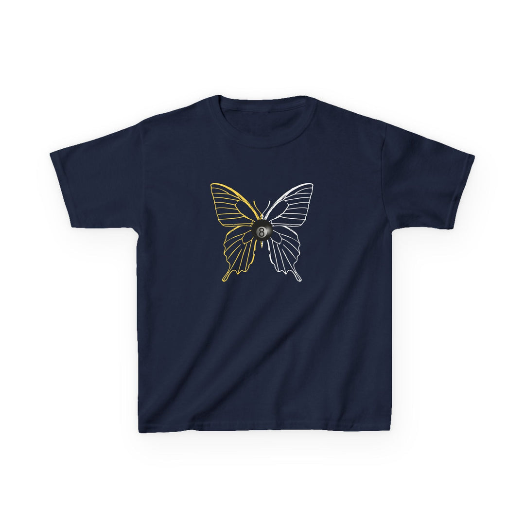 8 Ball Butterfly Grid - Youth Cotton Tee - BFLY BILLIARDS