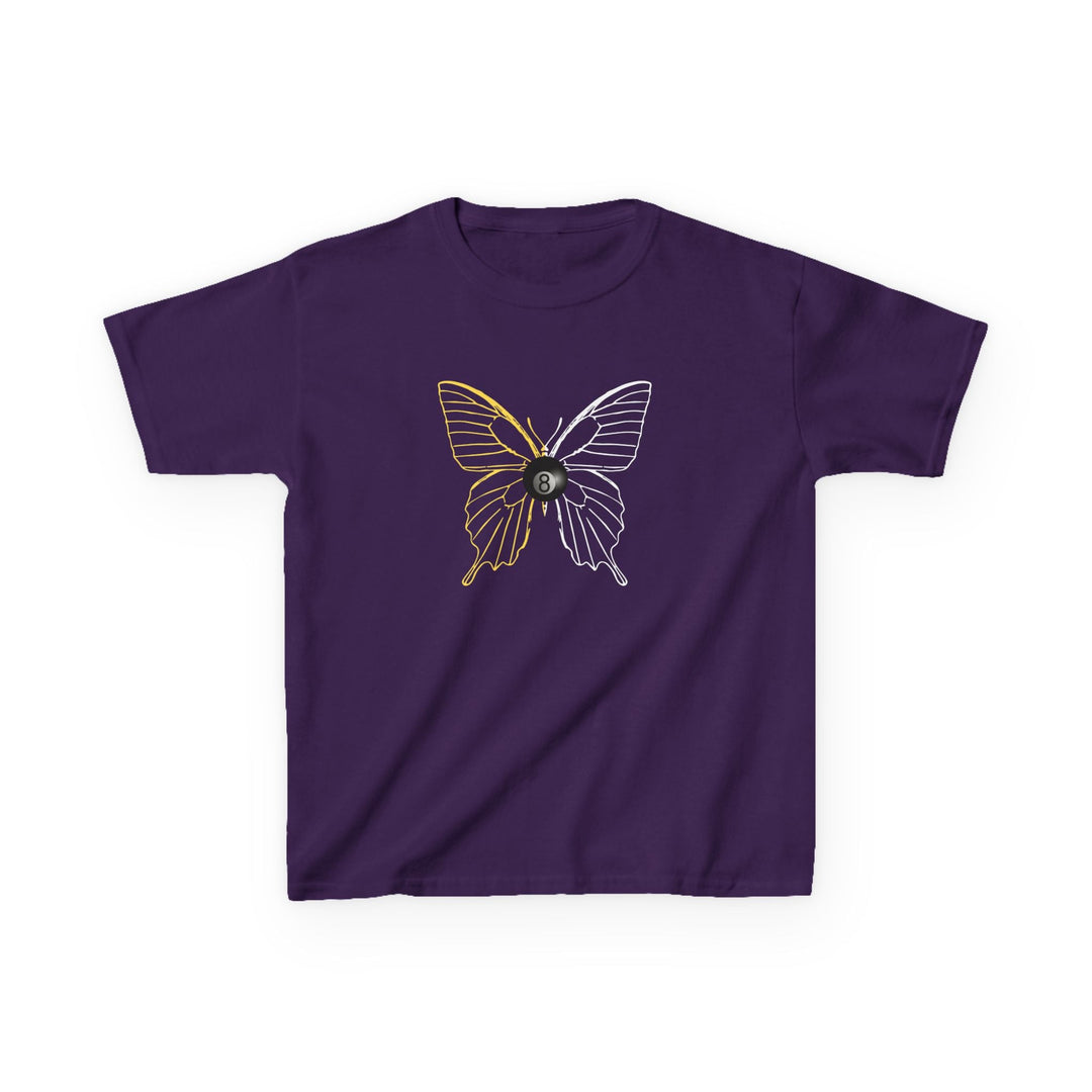 8 Ball Butterfly Grid - Youth Cotton Tee - BFLY BILLIARDS
