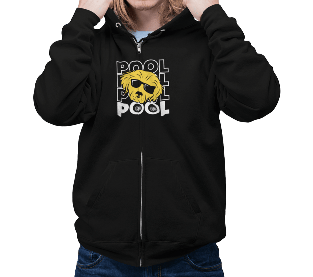 8 Ball - Pool Dog - Full Zip Hoodie - BFLY BILLIARDS