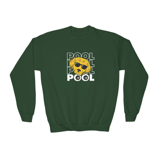 8 Ball - Pool Dog - Unisex Youth Crewneck Sweatshirt - BFLY BILLIARDS