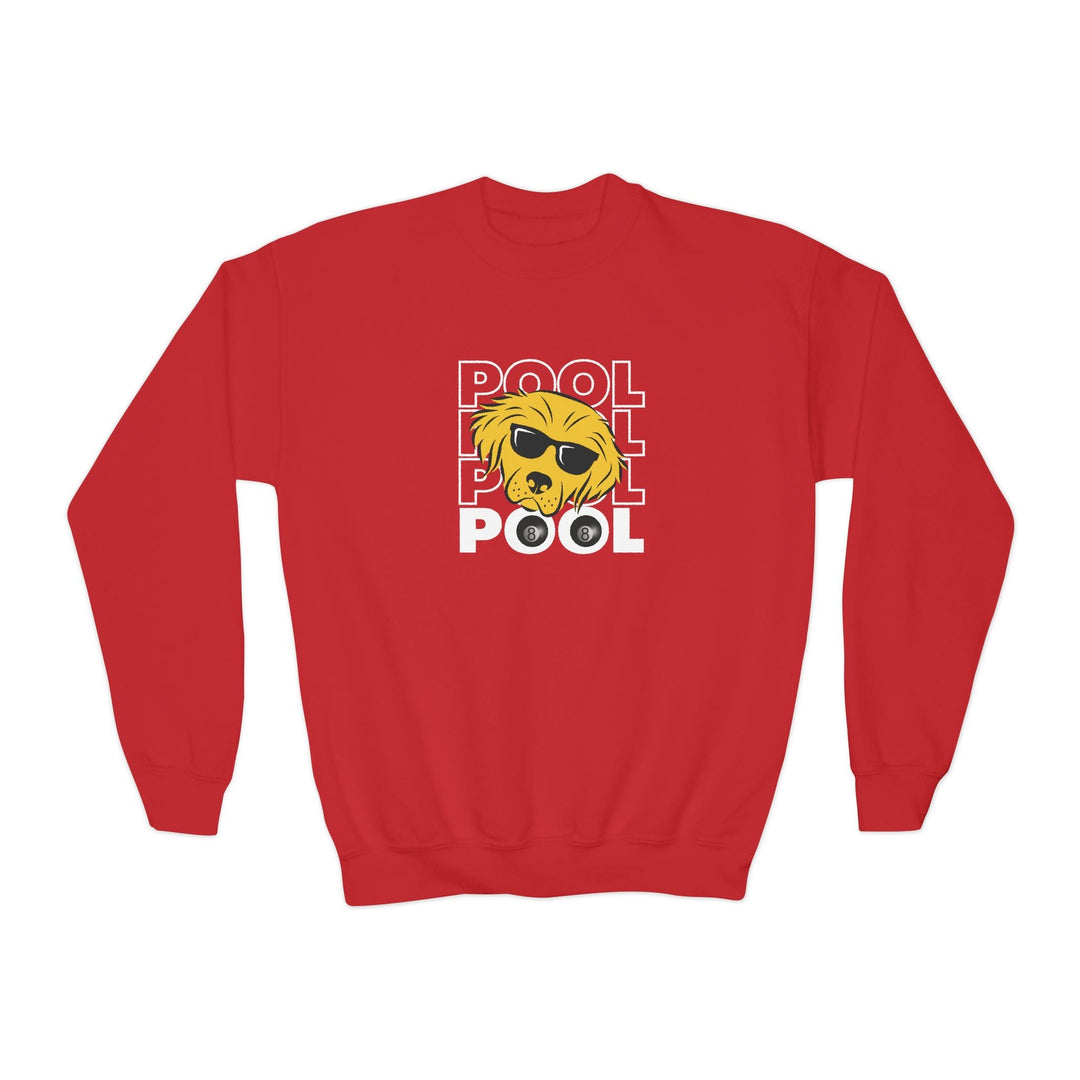 8 Ball - Pool Dog - Unisex Youth Crewneck Sweatshirt - BFLY BILLIARDS