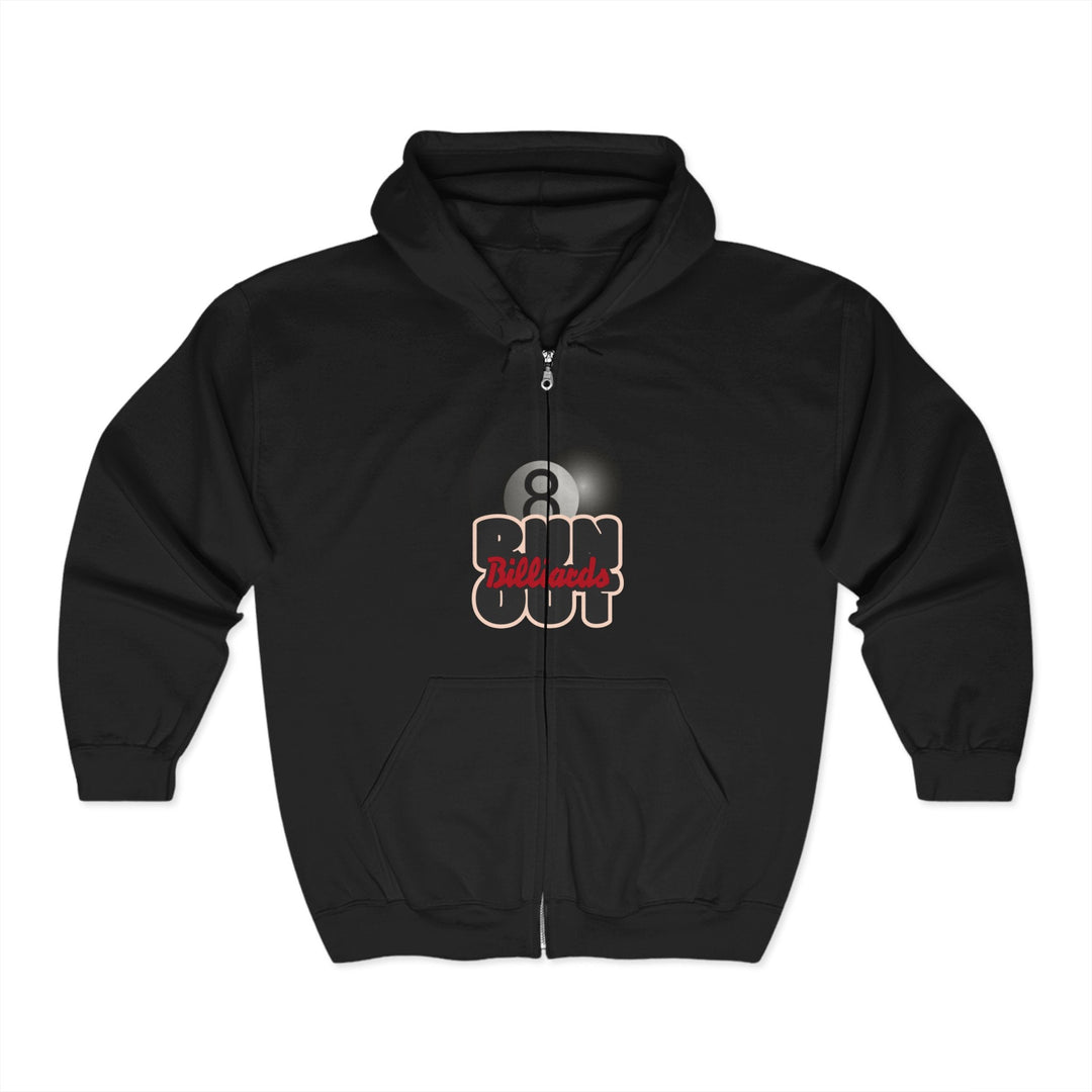 8 Ball Run Out - Billiards - Full Zip Hoodie - BFLY BILLIARDS