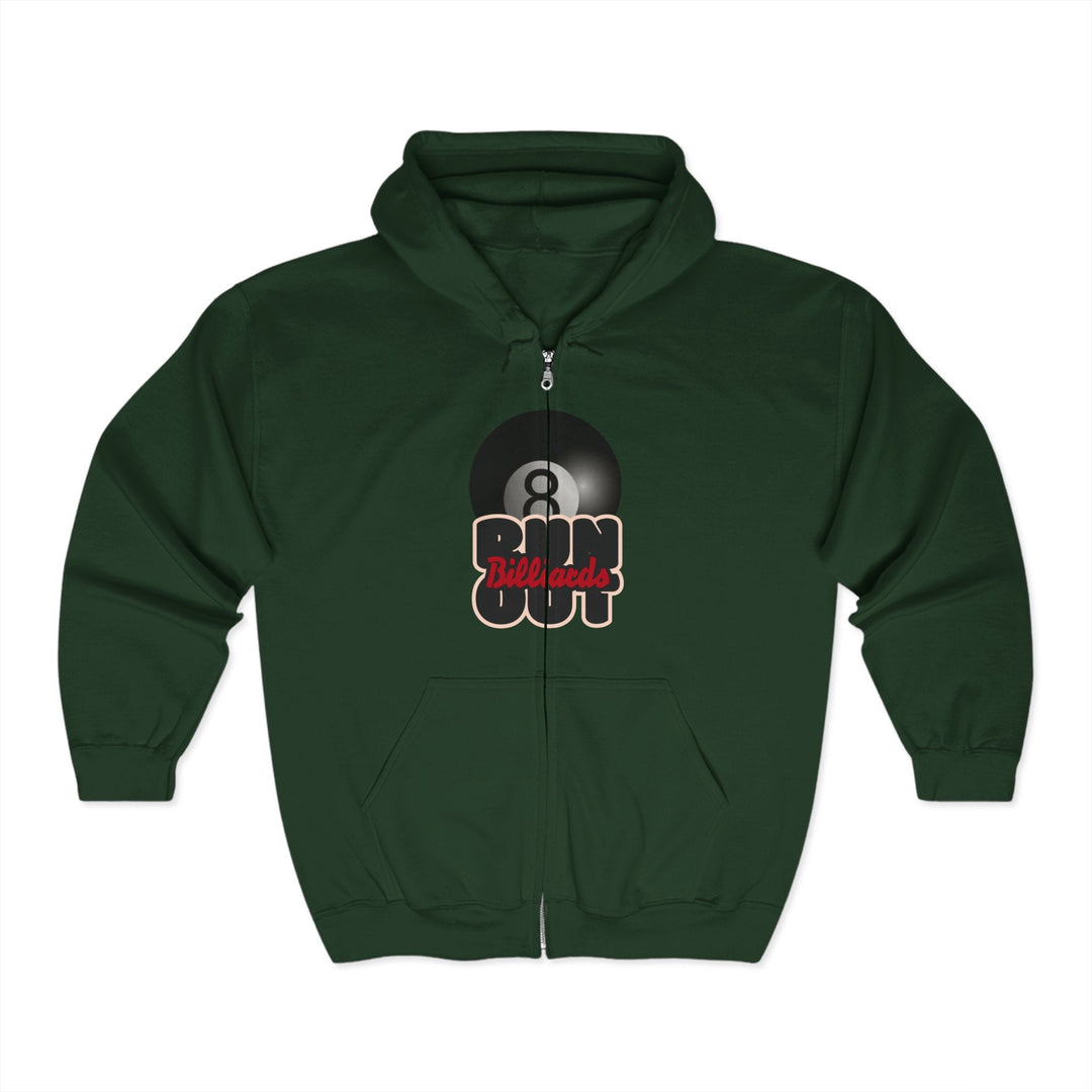 8 Ball Run Out - Billiards - Full Zip Hoodie - BFLY BILLIARDS