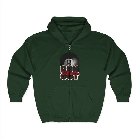 8 Ball Run Out - Billiards - Full Zip Hoodie - BFLY BILLIARDS