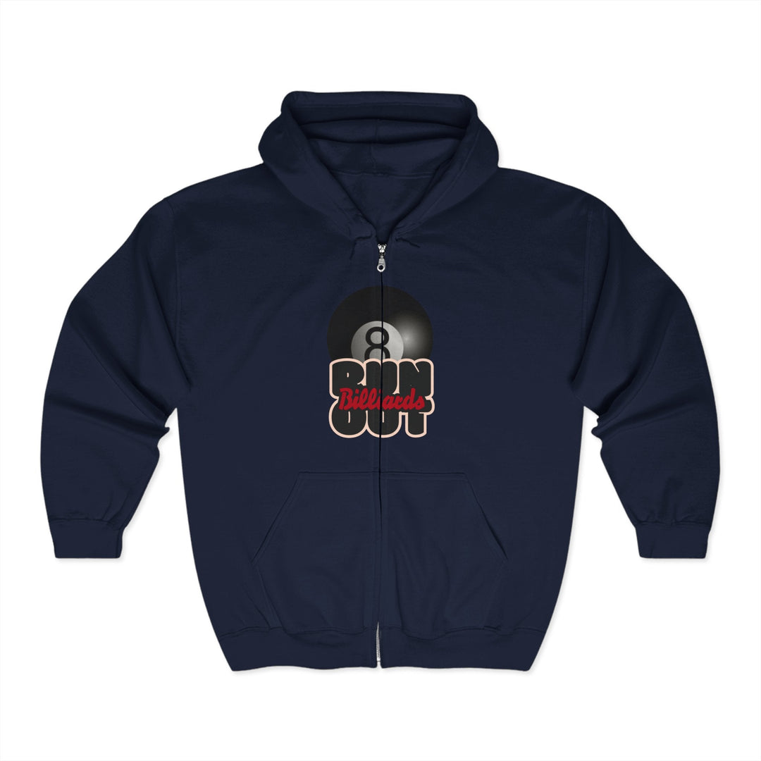 8 Ball Run Out - Billiards - Full Zip Hoodie - BFLY BILLIARDS