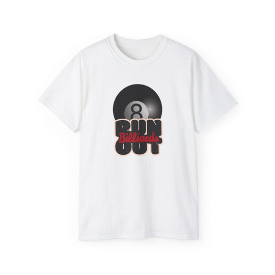 8 Ball Run Out - Billiards - Unisex Cotton T-Shirt - BFLY BILLIARDS