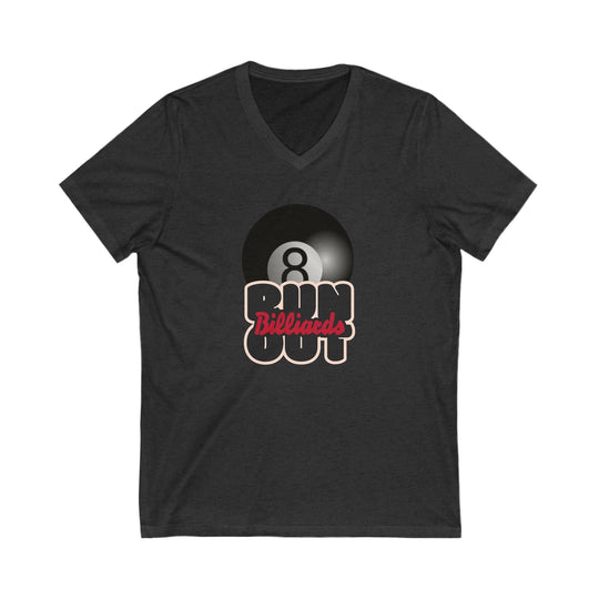 8 Ball Run Out - Billiards - Unisex V - Neck Tee - BFLY BILLIARDS
