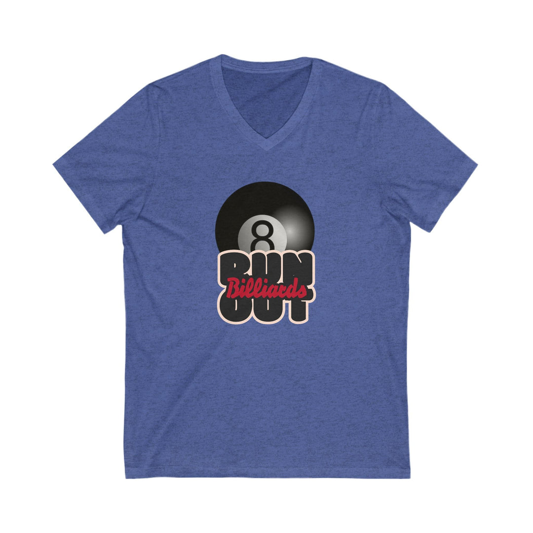 8 Ball Run Out - Billiards - Unisex V - Neck Tee - BFLY BILLIARDS