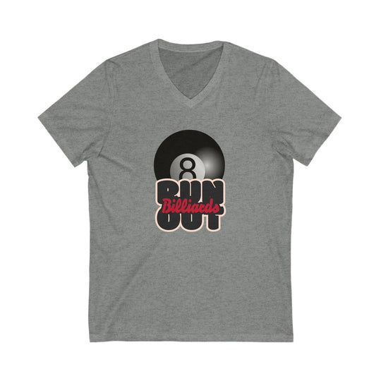 8 Ball Run Out - Billiards - Unisex V - Neck Tee - BFLY BILLIARDS