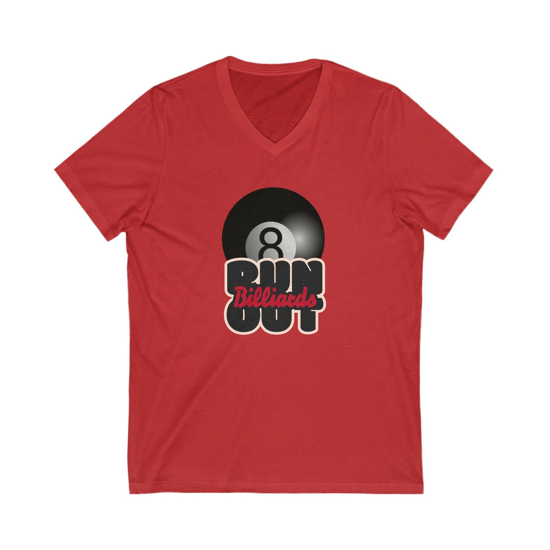8 Ball Run Out - Billiards - Unisex V - Neck Tee - BFLY BILLIARDS