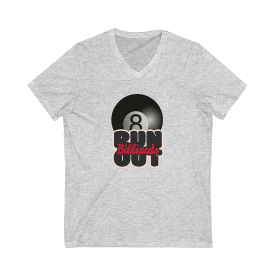 8 Ball Run Out - Billiards - Unisex V - Neck Tee - BFLY BILLIARDS