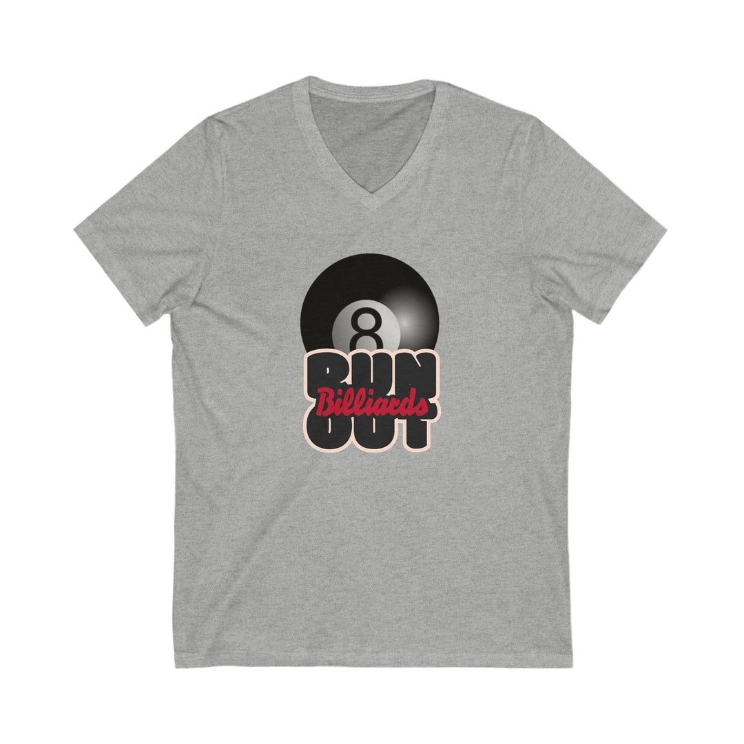 8 Ball Run Out - Billiards - Unisex V - Neck Tee - BFLY BILLIARDS