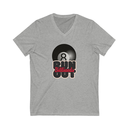 8 Ball Run Out - Billiards - Unisex V - Neck Tee - BFLY BILLIARDS