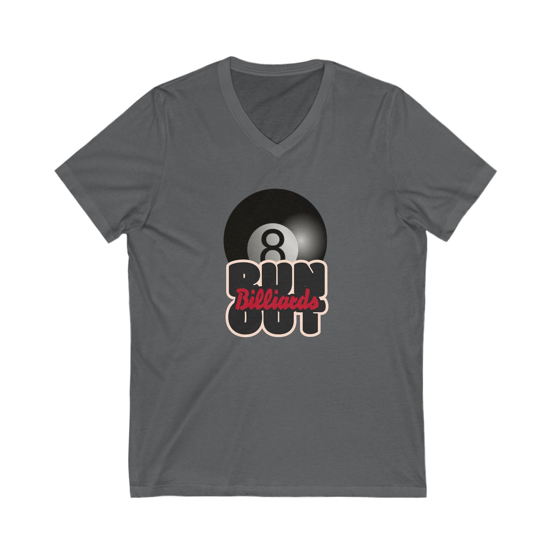 8 Ball Run Out - Billiards - Unisex V - Neck Tee - BFLY BILLIARDS