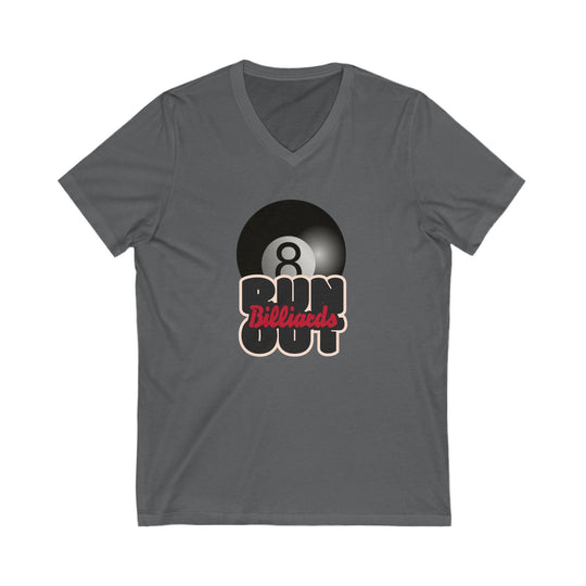 8 Ball Run Out - Billiards - Unisex V - Neck Tee - BFLY BILLIARDS