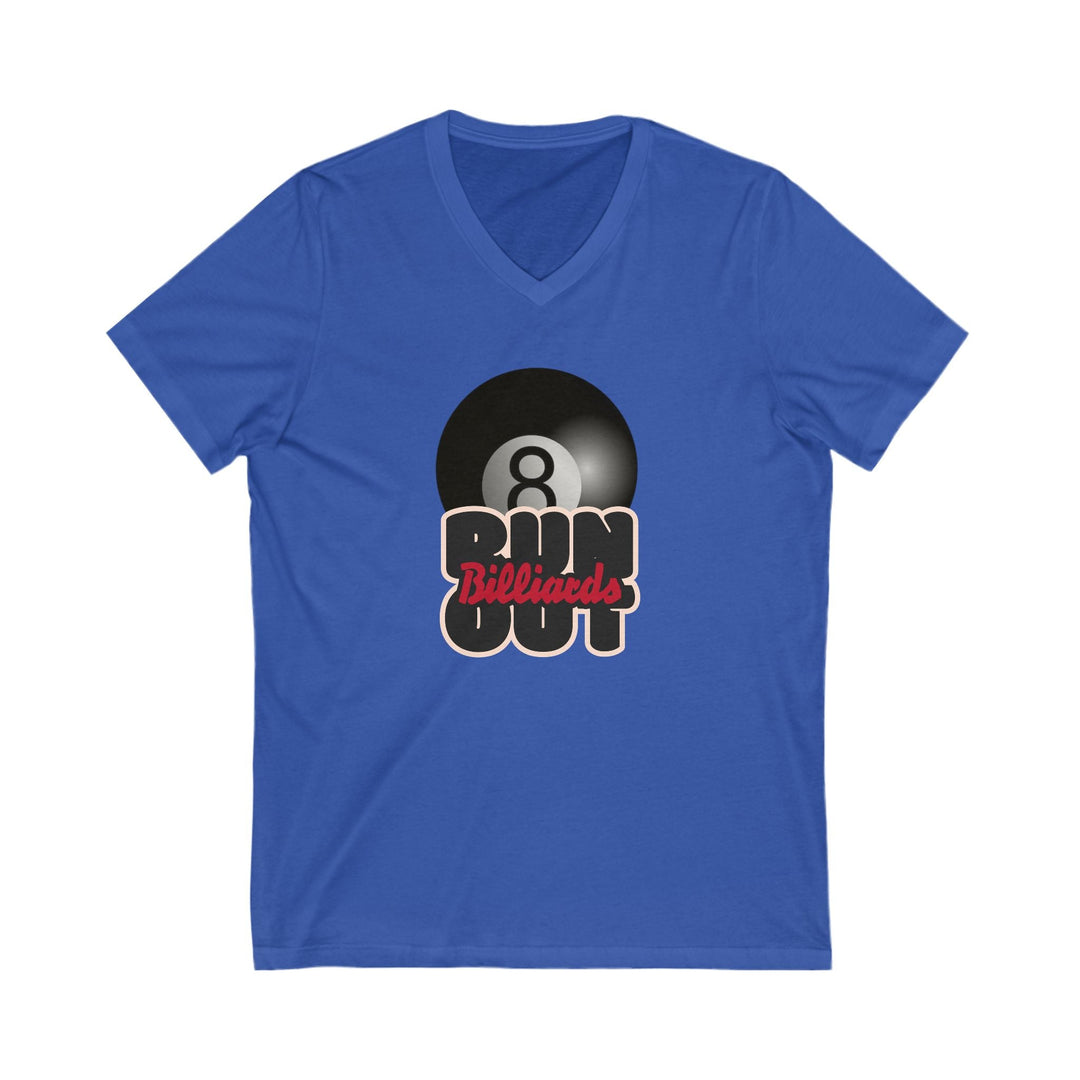 8 Ball Run Out - Billiards - Unisex V - Neck Tee - BFLY BILLIARDS