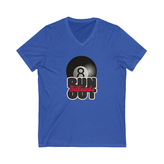 8 Ball Run Out - Billiards - Unisex V - Neck Tee - BFLY BILLIARDS