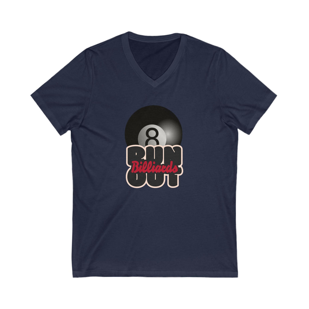 8 Ball Run Out - Billiards - Unisex V - Neck Tee - BFLY BILLIARDS