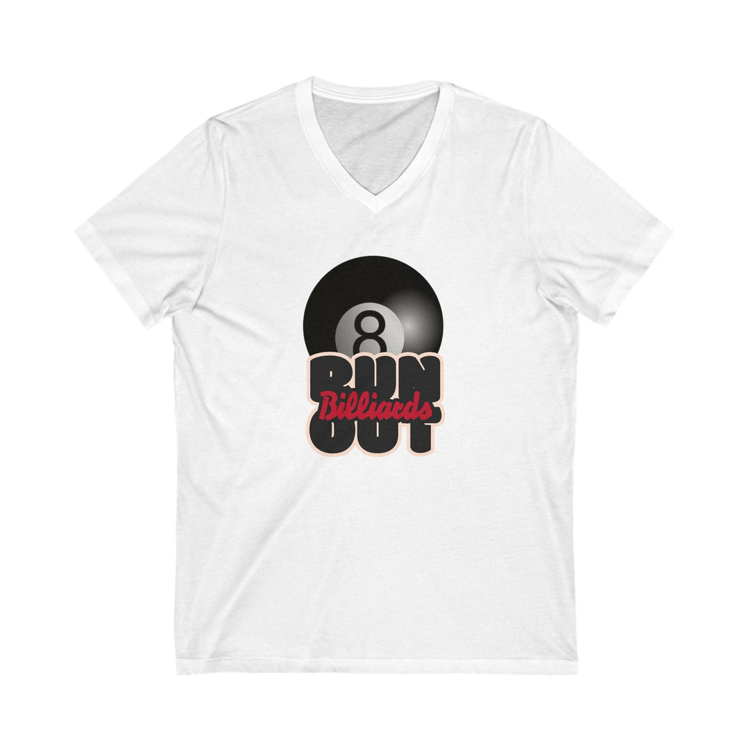 8 Ball Run Out - Billiards - Unisex V - Neck Tee - BFLY BILLIARDS